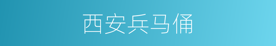 西安兵马俑的同义词