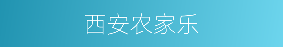 西安农家乐的同义词