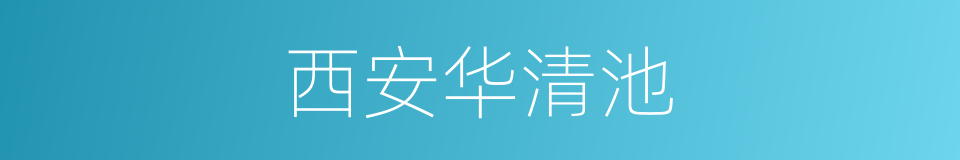 西安华清池的同义词