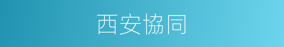 西安協同的同義詞