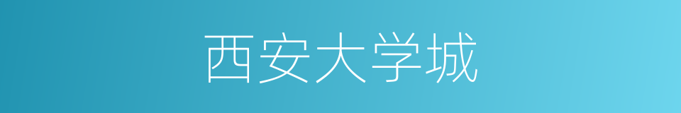 西安大学城的同义词