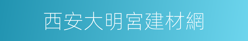 西安大明宮建材網的同義詞