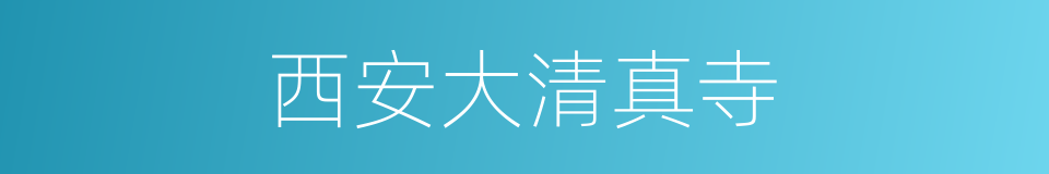 西安大清真寺的同义词