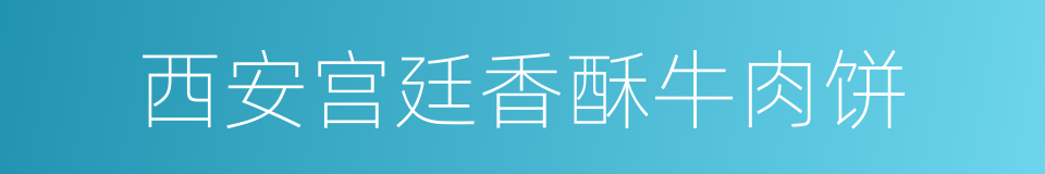 西安宫廷香酥牛肉饼的同义词