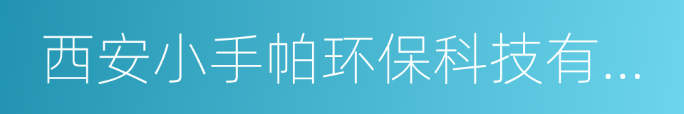 西安小手帕环保科技有限公司的同义词