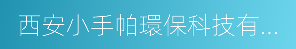 西安小手帕環保科技有限公司的同義詞