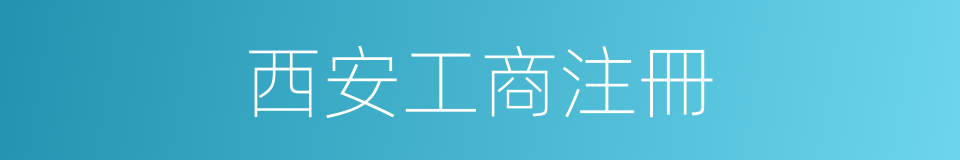 西安工商注冊的同義詞
