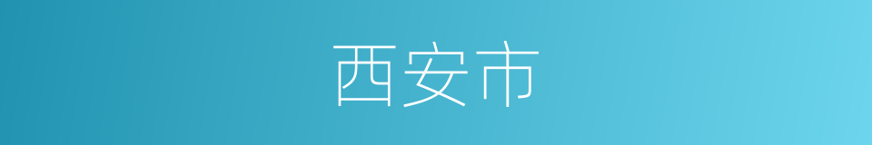 西安市的意思
