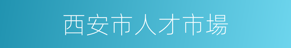 西安市人才市場的同義詞