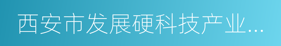 西安市发展硬科技产业十条措施的同义词