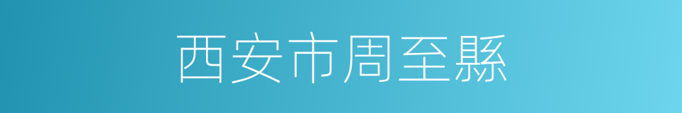 西安市周至縣的同義詞