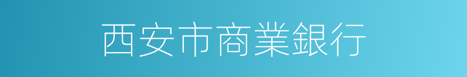 西安市商業銀行的同義詞