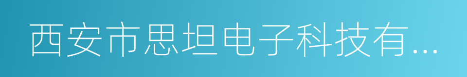 西安市思坦电子科技有限公司的同义词