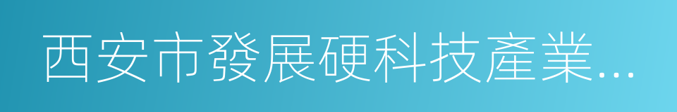 西安市發展硬科技產業十條措施的同義詞