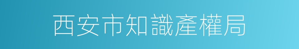 西安市知識產權局的同義詞