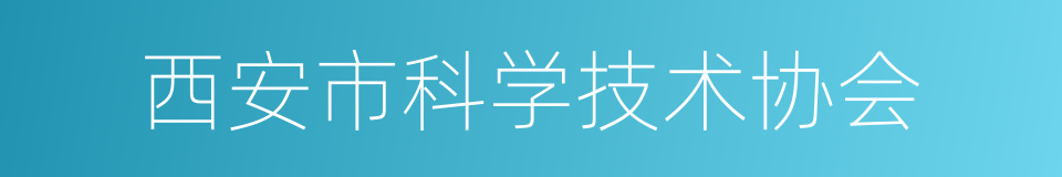 西安市科学技术协会的同义词