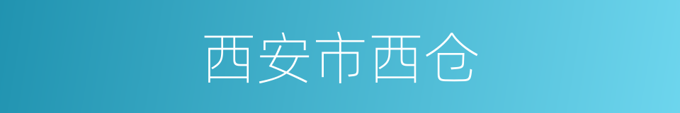 西安市西仓的同义词