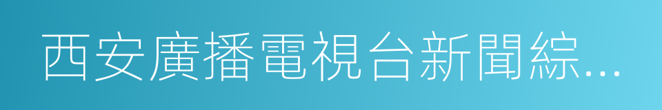 西安廣播電視台新聞綜合頻道的同義詞