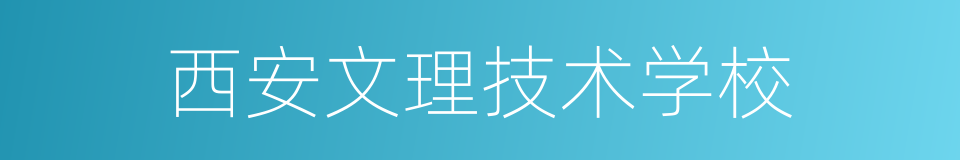 西安文理技术学校的同义词