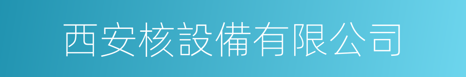 西安核設備有限公司的同義詞