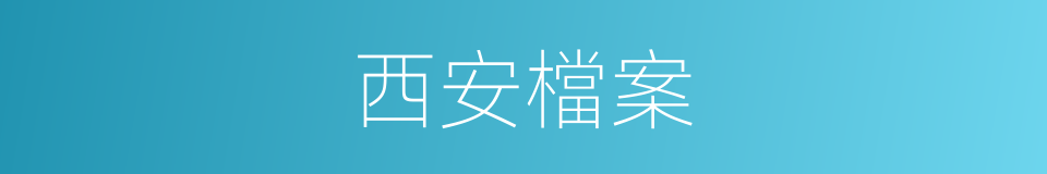 西安檔案的同義詞