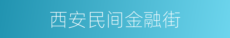 西安民间金融街的同义词