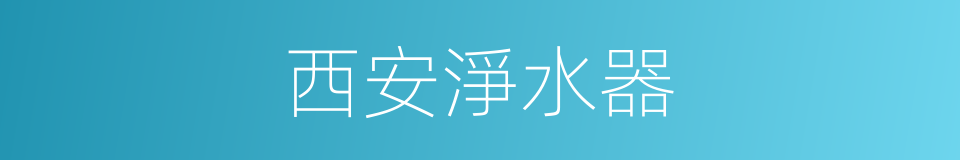 西安淨水器的同義詞