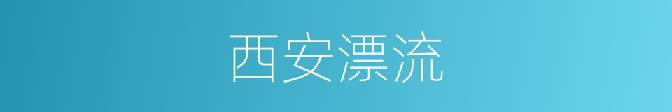 西安漂流的同义词