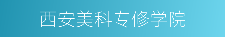 西安美科专修学院的同义词