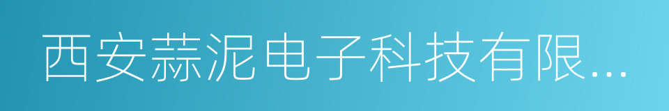 西安蒜泥电子科技有限责任公司的同义词