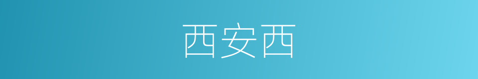 西安西的同义词