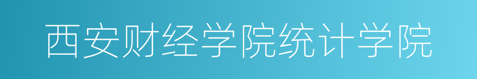 西安财经学院统计学院的同义词