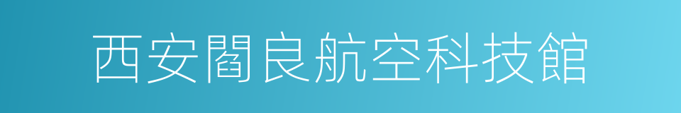 西安閻良航空科技館的同義詞