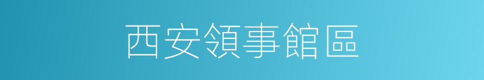 西安領事館區的同義詞