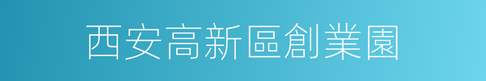 西安高新區創業園的同義詞