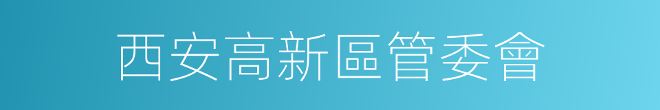西安高新區管委會的同義詞
