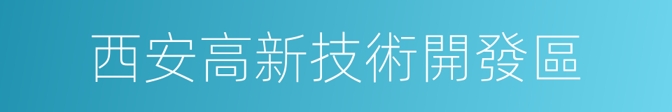 西安高新技術開發區的同義詞