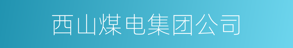西山煤电集团公司的同义词