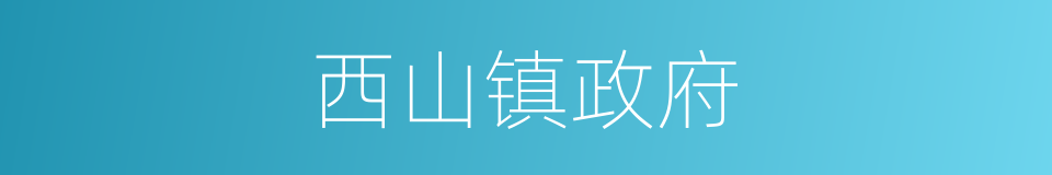 西山镇政府的同义词