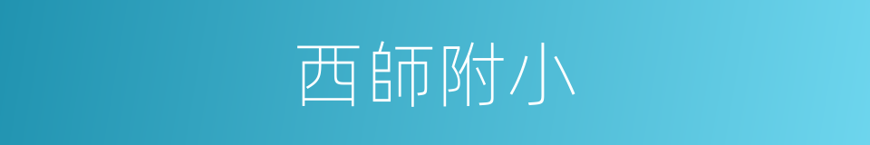 西師附小的同義詞