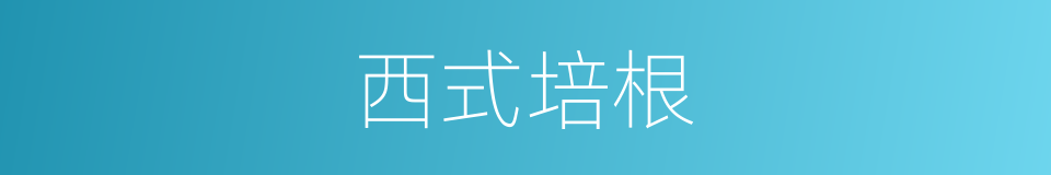 西式培根的同义词