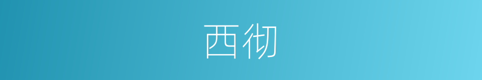 西彻的同义词