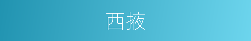 西掖的意思