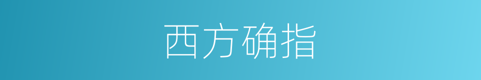 西方确指的同义词