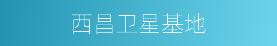 西昌卫星基地的同义词