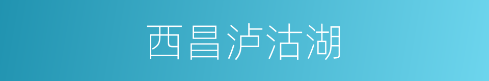 西昌泸沽湖的同义词