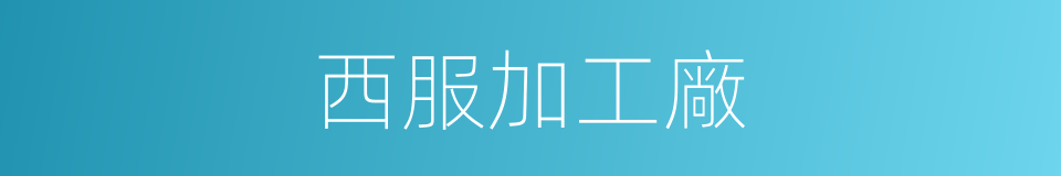 西服加工廠的同義詞