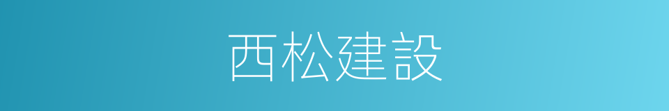 西松建設的同義詞