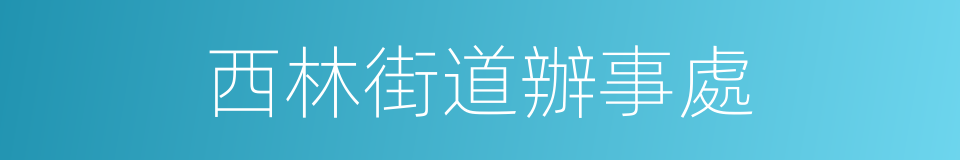 西林街道辦事處的同義詞