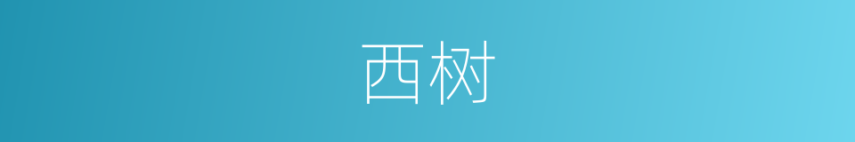 西树的同义词